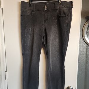 Torrid Black Skinny Jeans with Subtle Sparkle